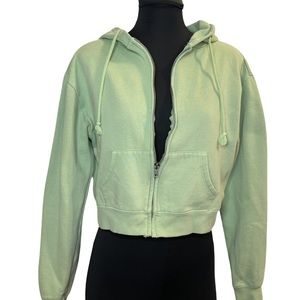 Full Tilt Zip Up Cropped Hoodie